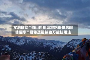 实测辅助“蜀山四川麻将跑得快总输咋回事”揭秘透视辅助万能挂用法