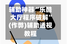 辅助神器“乐酷大厅程序破解”(作弊)辅助透视教程
