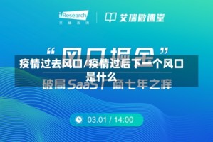 疫情过去风口/疫情过后下一个风口是什么