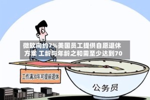 微软向约7%美国员工提供自愿退休方案 工龄与年龄之和需至少达到70