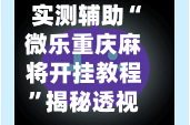 实测辅助“微乐重庆麻将开挂教程”揭秘透视辅助万能挂用法