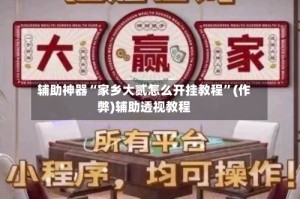 辅助神器“家乡大贰怎么开挂教程”(作弊)辅助透视教程