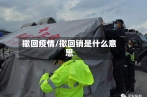 撤回疫情/撤回销是什么意思