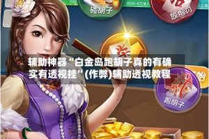 辅助神器“白金岛跑胡子真的有确实有透视挂”(作弊)辅助透视教程