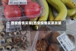 西安疫情买菜(西安疫情买菜政策)