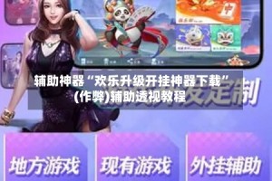 辅助神器“欢乐升级开挂神器下载”(作弊)辅助透视教程