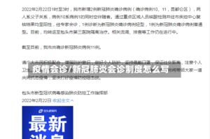 疫情会诊/新冠肺炎会诊制度怎么写