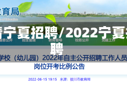 疫情宁夏招聘/2022宁夏招聘