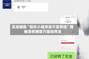 实测辅助“微乐小程序是不是有挂”揭秘透视辅助万能挂用法