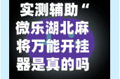 实测辅助“微乐湖北麻将万能开挂器是真的吗”揭秘透视辅助万能挂用法