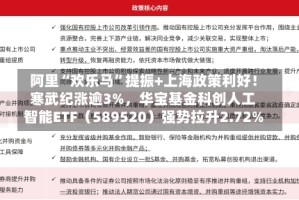 阿里“欢乐马”提振+上海政策利好！寒武纪涨逾3%，华宝基金科创人工智能ETF（589520）强势拉升2.72%