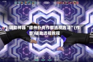 辅助神器“德州扑克作弊透视方法”(作弊)辅助透视教程