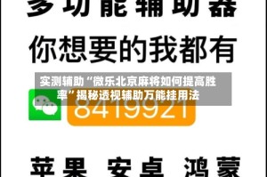 实测辅助“微乐北京麻将如何提高胜率”揭秘透视辅助万能挂用法