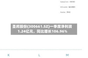 圣邦股份(300661.SZ)一季度净利润1.24亿元，同比增长106.96%