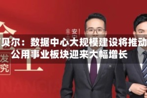阿贝尔：数据中心大规模建设将推动公用事业板块迎来大幅增长
