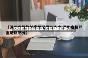 疫情期间争议话题/疫情期间的争论