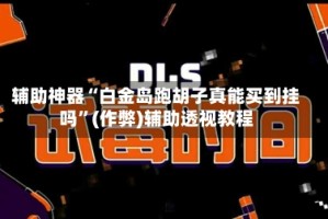 辅助神器“白金岛跑胡子真能买到挂吗”(作弊)辅助透视教程