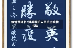 疫情赞扬书/赞美医护人员抗击疫情书法
