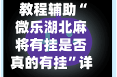 教程辅助“微乐湖北麻将有挂是否真的有挂”详细外挂透视辅助软件教程