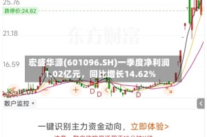 宏盛华源(601096.SH)一季度净利润1.02亿元，同比增长14.62%