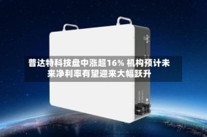 普达特科技盘中涨超16% 机构预计未来净利率有望迎来大幅跃升