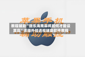 教程辅助“微乐海南麻将如何才能设置赢”详细外挂透视辅助软件教程