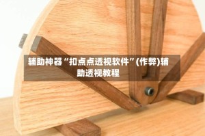 辅助神器“扣点点透视软件”(作弊)辅助透视教程