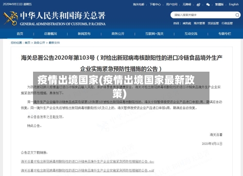 疫情出境国家(疫情出境国家最新政策)-第1张图片