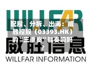 配股、分拆	、出海：威胜控股（03393.HK）的“三重奏	”能奏响吗？-第1张图片