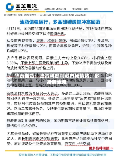 华泰期货：政策利好刺激市场情绪	，多晶硅费用持续上涨-第1张图片