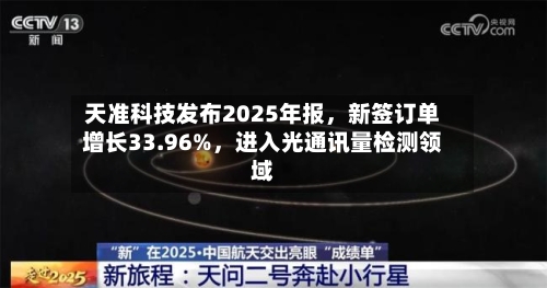 天准科技发布2025年报	，新签订单增长33.96%，进入光通讯量检测领域-第2张图片