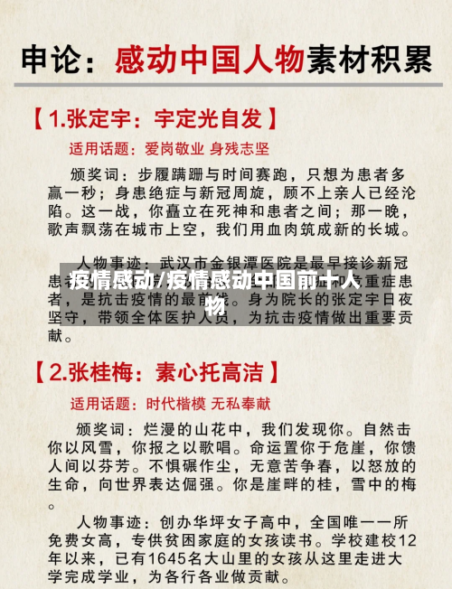疫情感动/疫情感动中国前十人物-第1张图片