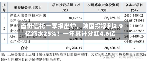 首份信托一季报出炉，陕国投净利2.9亿缩水25%！一年累计分红4.6亿-第1张图片