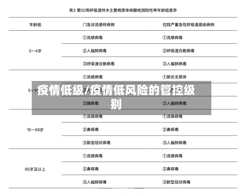 疫情低级/疫情低风险的管控级别-第1张图片