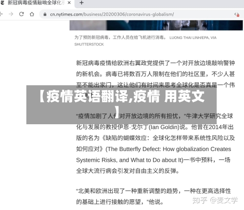 【疫情英语翻译,疫情 用英文】-第1张图片