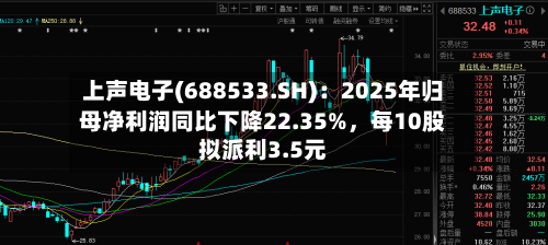 上声电子(688533.SH)：2025年归母净利润同比下降22.35%，每10股拟派利3.5元-第1张图片