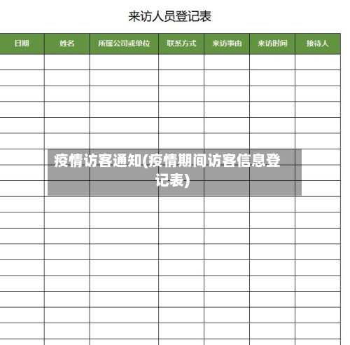 疫情访客通知(疫情期间访客信息登记表)-第1张图片