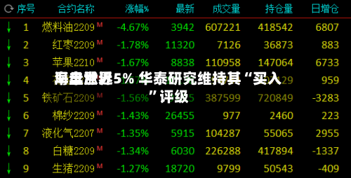海丰世界早盘涨近5% 华泰研究维持其“买入”评级-第2张图片