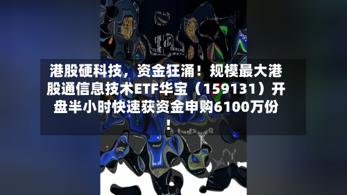 港股硬科技，资金狂涌！规模最大港股通信息技术ETF华宝（159131）开盘半小时快速获资金申购6100万份！-第2张图片