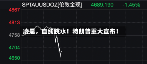 凌晨，直线跳水！特朗普重大宣布！-第1张图片