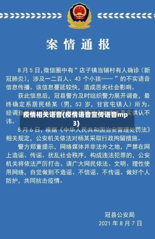 疫情相关语音(疫情语音宣传语音mp3)-第1张图片