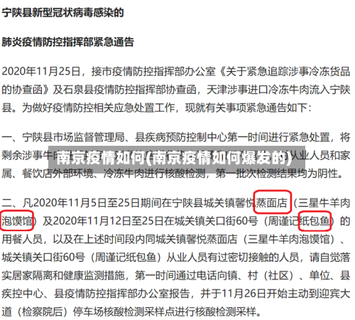 南京疫情如何(南京疫情如何爆发的)-第1张图片