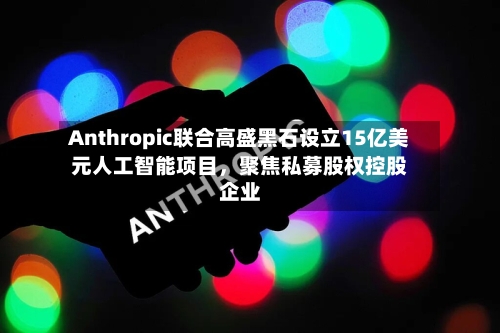 Anthropic联合高盛黑石设立15亿美元人工智能项目，聚焦私募股权控股企业-第1张图片