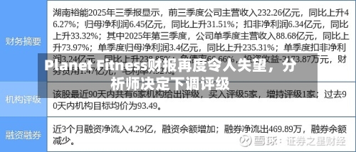 Planet Fitness财报再度令人失望	，分析师决定下调评级-第3张图片