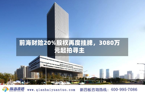 前海财险20%股权再度挂牌	，3080万元起拍寻主-第3张图片