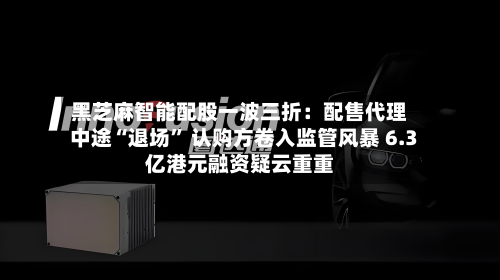 黑芝麻智能配股一波三折：配售代理中途“退场	” 认购方卷入监管风暴 6.3亿港元融资疑云重重-第2张图片