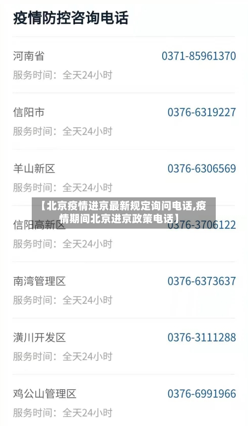 【北京疫情进京最新规定询问电话,疫情期间北京进京政策电话】-第2张图片