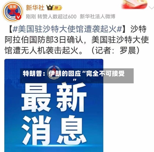特朗普：伊朗的回应“完全不可接受	”-第2张图片