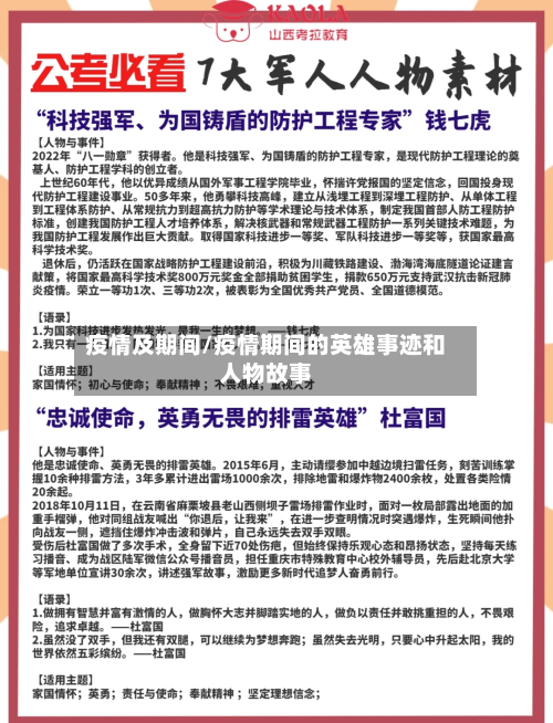 疫情及期间/疫情期间的英雄事迹和人物故事-第1张图片