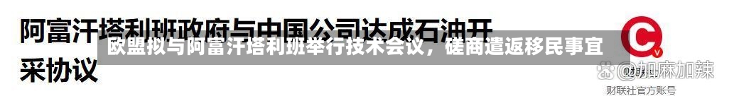 欧盟拟与阿富汗塔利班举行技术会议	，磋商遣返移民事宜-第1张图片